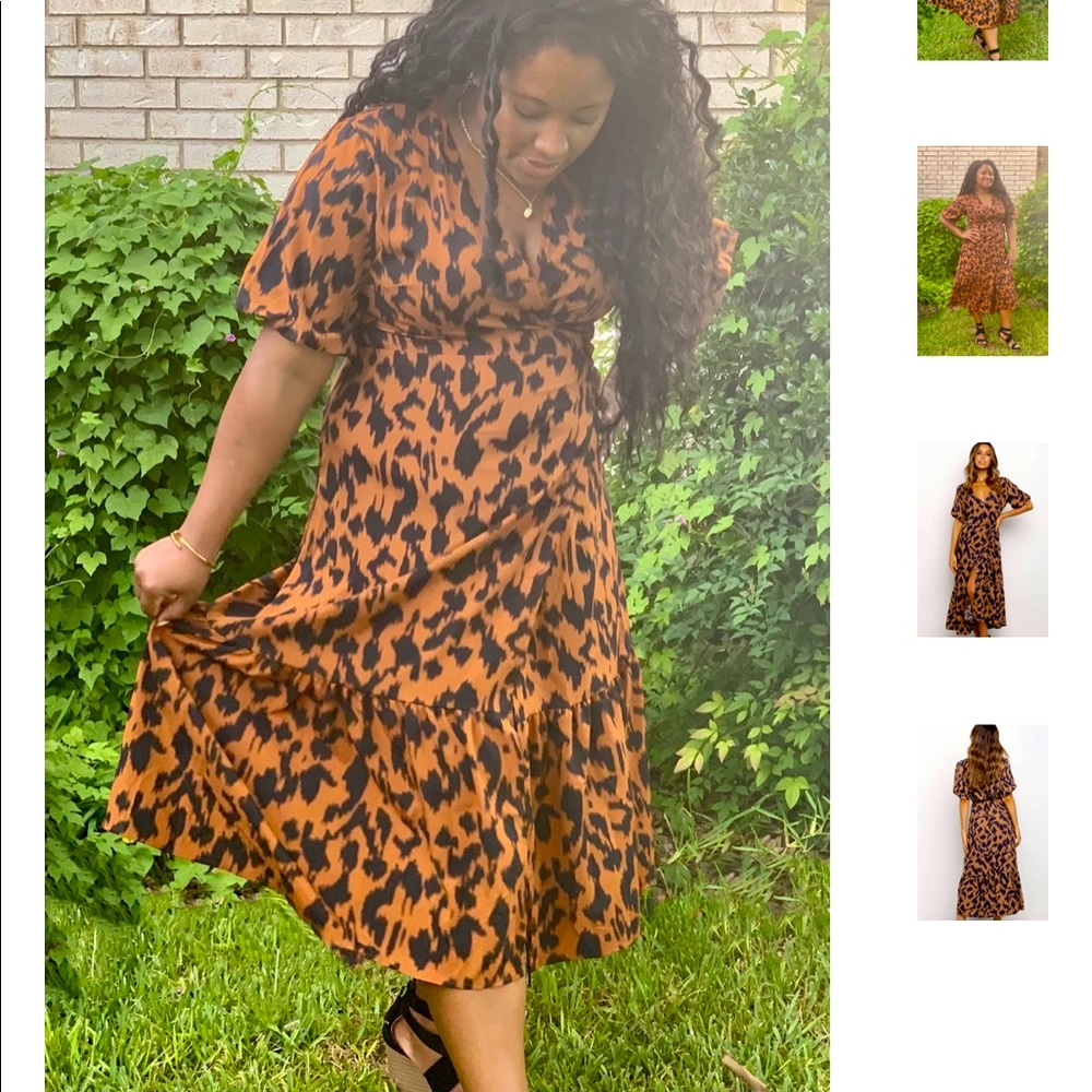Leopard Print Wrap Dress